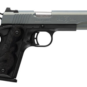 Browning 051992492 1911 Black Label Full Size Frame 380 ACP 8+1 4.25" Matte Stainless Steel Barrel, Northern Lights Cerakote Serrated Steel Slide, Matte Black Polymer Frame, Black Polymer Grip