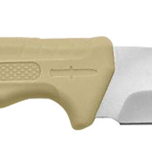 Camillus 19156 Roto 4" Fixed Drop Point/Gut Hook Plain Satin 420 Steel Titanium Bonded Blade, Tan PP/TPR Handle