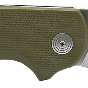 S.O.G SOG16030657 Stout SJ 2.60" Folding Clip Point Plain Cryo D2 Steel Blade/ Olive Drab Textured G10 Handle Includes Belt Clip, Presentation Box