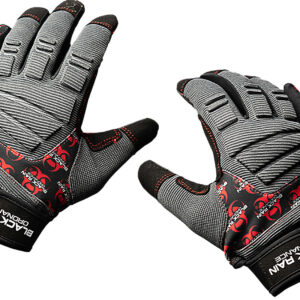 Black Rain Ordnance TACTGLOVEGRY/BLK/RDL Tactical Gloves Black/Gray/Red Large Velcro