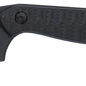CobraTec Knives CTWLTBLK Wolfteeth EDC 2.75" Folding Drop Point Plain Black 14C28N Steel Blade, 4.25" Black Textured G10 Scales Handle