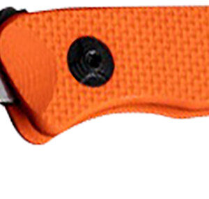 Hogue 35834 Expel 2.50" Folding Scalpel Plain Satin High Carbon Steel Blade, Blaze Orange Textured G10 Scales/SS Handle