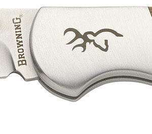 Browning 3220533 Sage Creek Large 3.50" Folding Drop Point Plain Satin 9Cr18MoV SS Blade, Brown Zebra Wood Handle
