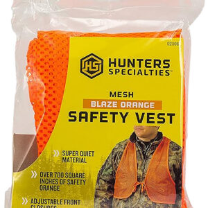 Hunters Specialties HS02006 Safety Vest OSFA Chest Orange Mesh