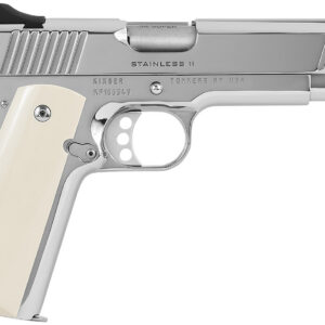 Kimber Mfg.,inc 3200397 High Polished 38 Super 9+1 5" Front Serrations Stainless Steel Slide High Polished Bonded Smooth Ivory Grip