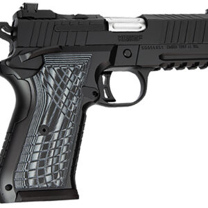 Kimber Mfg.,inc 3100017 KDS9C 9mm 10+1 4.09" KimPro Black Front and Rear Serrations Stainless Steel Slide Black Gray and Black Crosshatch Cut G-10 Grip