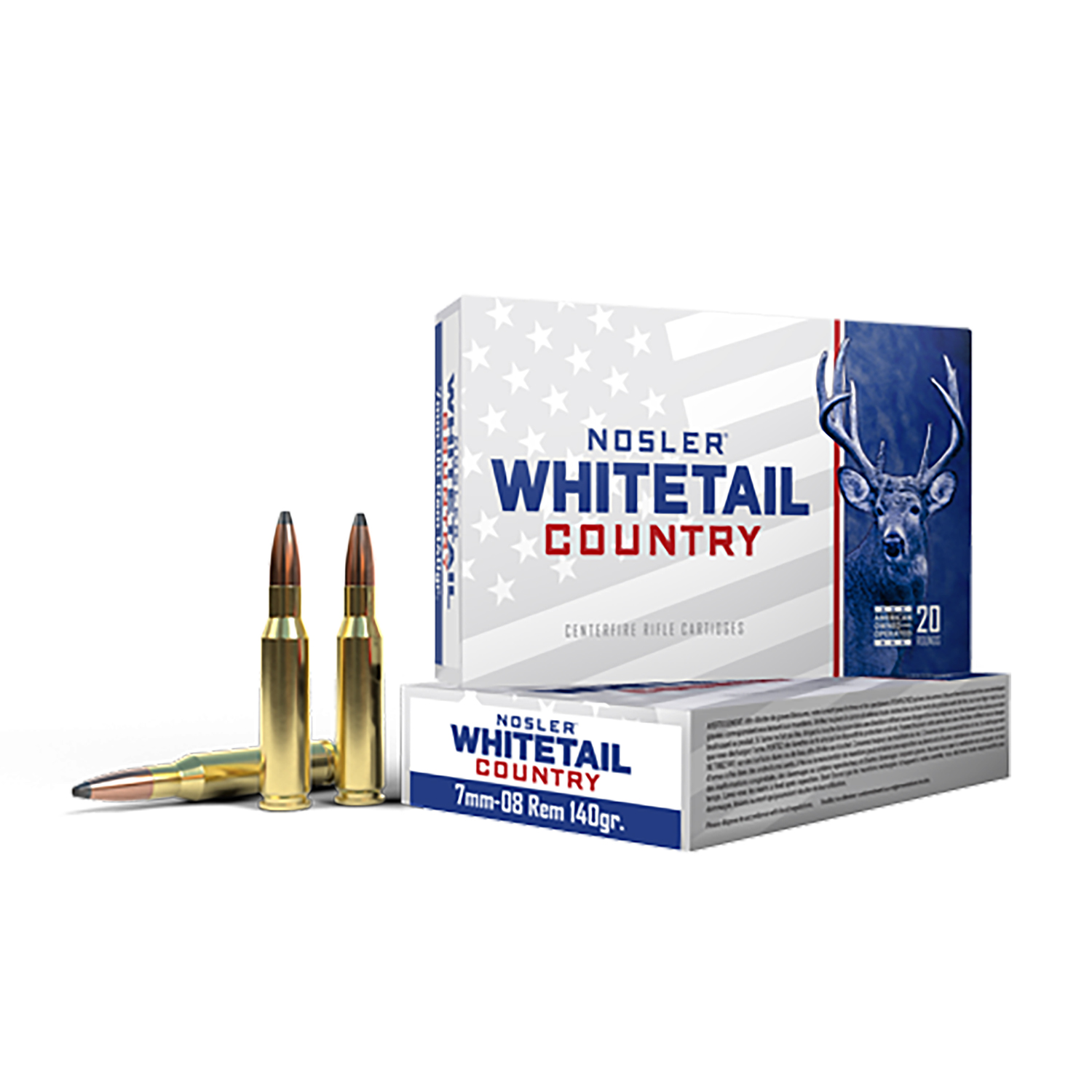 Nosler 40115 7mm-08Rem 140gr Spitzer Boat Tail 20 Per Box/10 Case