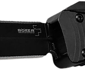 Boker 06EX244 3.39" Double Edge Dagger Plain Black D2 Steel Blade Aluminum Handle