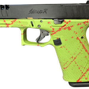 Great Lakes Firearms GL19SZOM Striker Compact Frame 9mm Luger 15+1 4" Black Nitride Steel Barrel, Black Cerakote Serrated w/Slide Cuts Steel Slide, Zombie Cerakote Polymer Frame & Grip, Ambidextrous