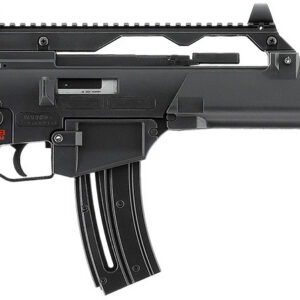 HK 81000995 G36 22 LR 10+1 18.13" Black Barrel w/Flash Suppressor, Black Receiver w/Picatinny Rail, Black Folding Synthetic Stock, Black Polymer Grip