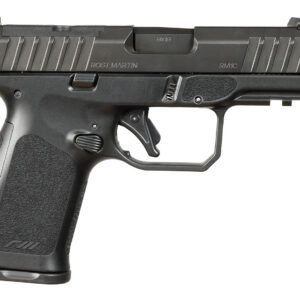 Rost Martin RM1CBLKOSP(COMP) RM1C 9mm Luger 17+1 4" Black Compensated Match Grade Barrel, Black Tenifer Optic Ready/Serrated Steel Slide, Black Polymer Frame w/Picatinny Rail, Textured Grip