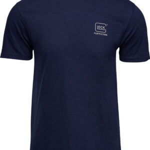 Glock AP96193 Glock Strong Tee Navy Ringspun Cotton Short Sleeve Small