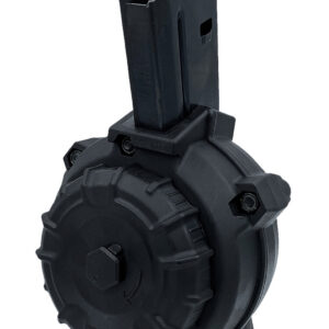 ProMag DRMA108   50rd Drum 6.8 SPC Fits AR-15 Black DuPont Zytel Polymer