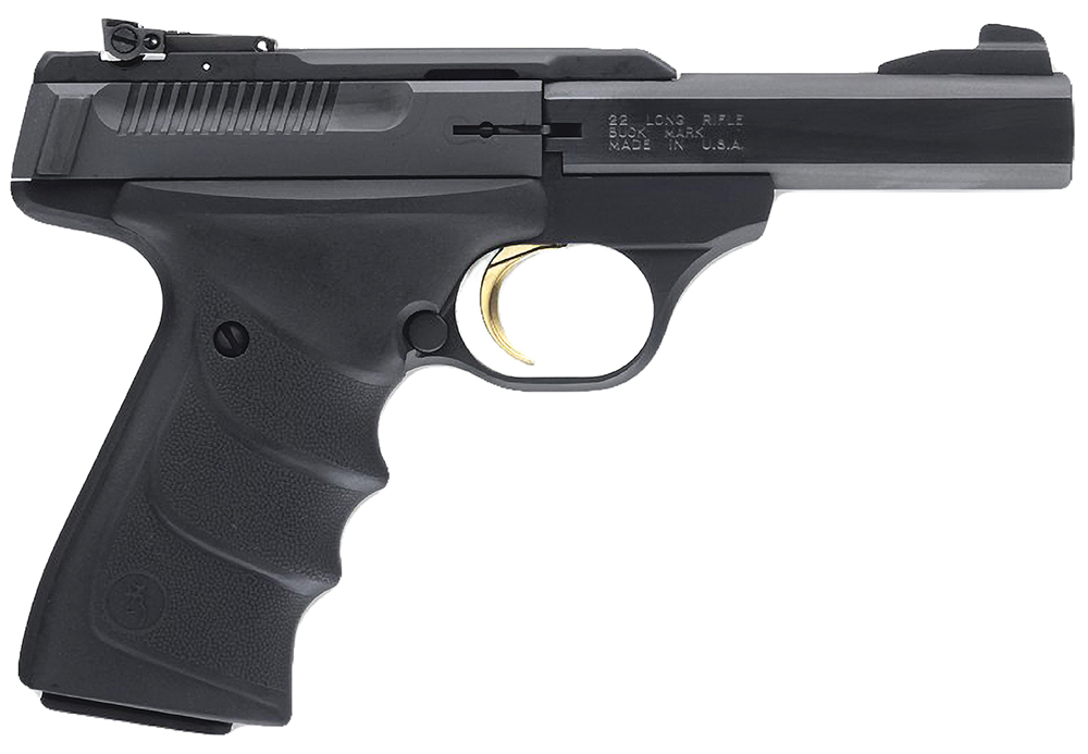 Browning 051408490 Buck Mark Standard Micro *CA Compliant 22 LR 10+1 4" Slab Side Barrel, Matte Black Serrated Steel Slide & Aluminum Frame, Black Overmolded Grips