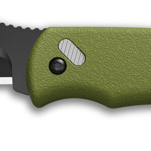 Outdoor Edge RMG222C RazorMini 2.20" Folding Plain 420J2 SS Blade OD Green ABS Polymer Handle
