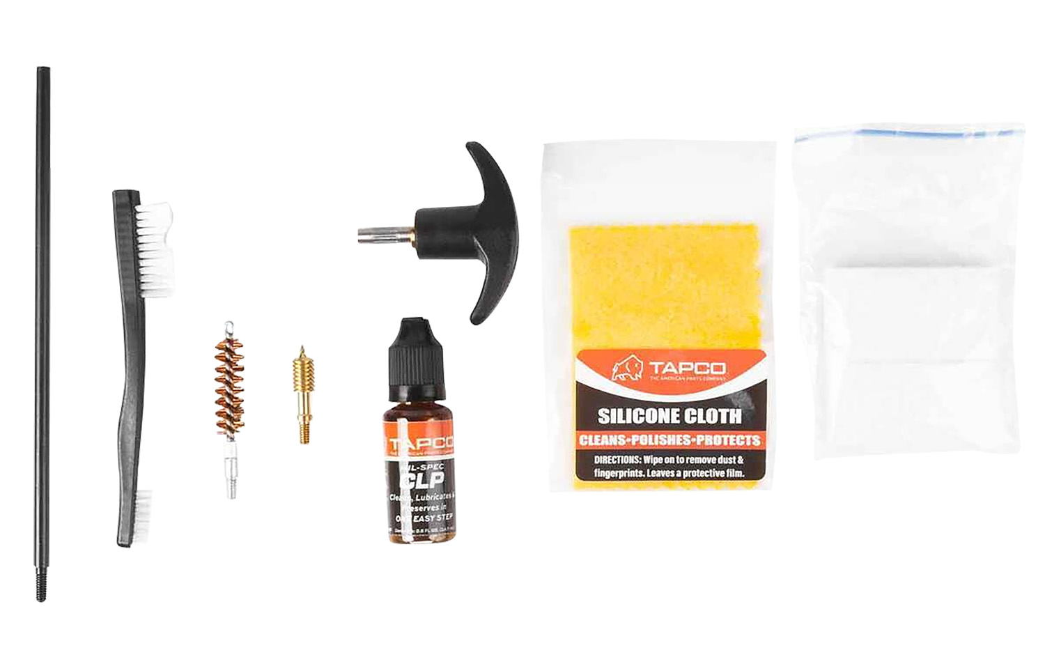 Tapco TAP22080 Handgun Cleaning Kit 38/357/9mm Handgun Black