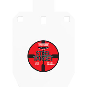 Birchwood Casey BC-47661 Pistol/Rifle Black/Red/White Steel Silhouette 0.38" Thick Hanging