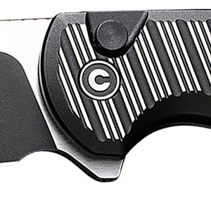 Civivi Knives C23040B-1 Stormhowl 3.30" Folding Clip Point Plain Black Stonewashed Nitro-V Steel Blade, Milled Black Aluminum Handle