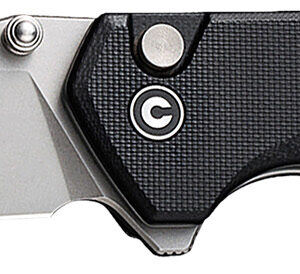 Civivi Knives C19059C-1 Brazen 3.46" Folding Tanto Plain Stonewashed D2 Steel Bladen Black Textured G10 Handle