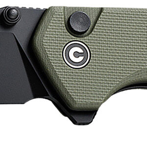 Civivi Knives C19059C-2 Brazen 3.46" Folding Plain Black D2 Steel Blade, OD Green Textured G10 Handle