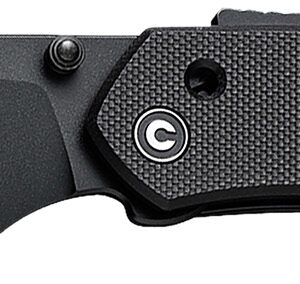 Civivi Knives C22036-1 Vision FG 3.54" Folding Tanto Plain Black Nitro-V Steel Blade, Black Textured G10 Handle