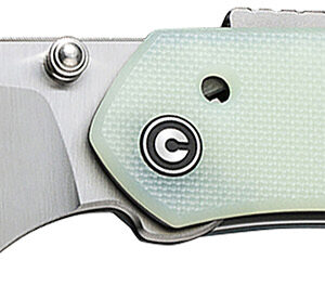 Civivi Knives C22036-2 Vision FG 3.54" Folding Tanto Plain Satin Nitro-V Steel Blade, Natural G10 Handle