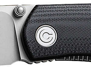 Civivi Knives C22007-1 Sokoke EDC 3.35" Folding Drop Point Plain Bead Blasted 14C28N Steel Blade, Black G10 Handle