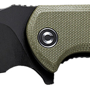 Civivi Knives C803F Praxis 3.75" Folding Plain Black Stonewashed 9Cr18MoV SS Blade, OD Green Textured G10 Handle