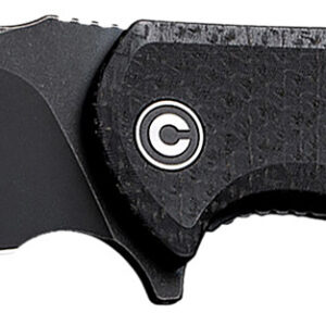 Civivi Knives C803G Praxis 3.75" Folding Plain Black Stonewashed 9Cr18MoV SS Blade, Black Textured Micarta Handle