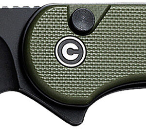 Civivi Knives C18062P-3 Elementum II EDC 2.96" Folding Drop Point Plain Black Stonewashed Nitro-V Steel Blade, OD Green Textured G10 Handle