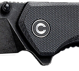 Civivi Knives C2023C Brazen 3.46" Folding Tanto Black Stonewashed D2 Steel Blade, Black Textured G10 Handle