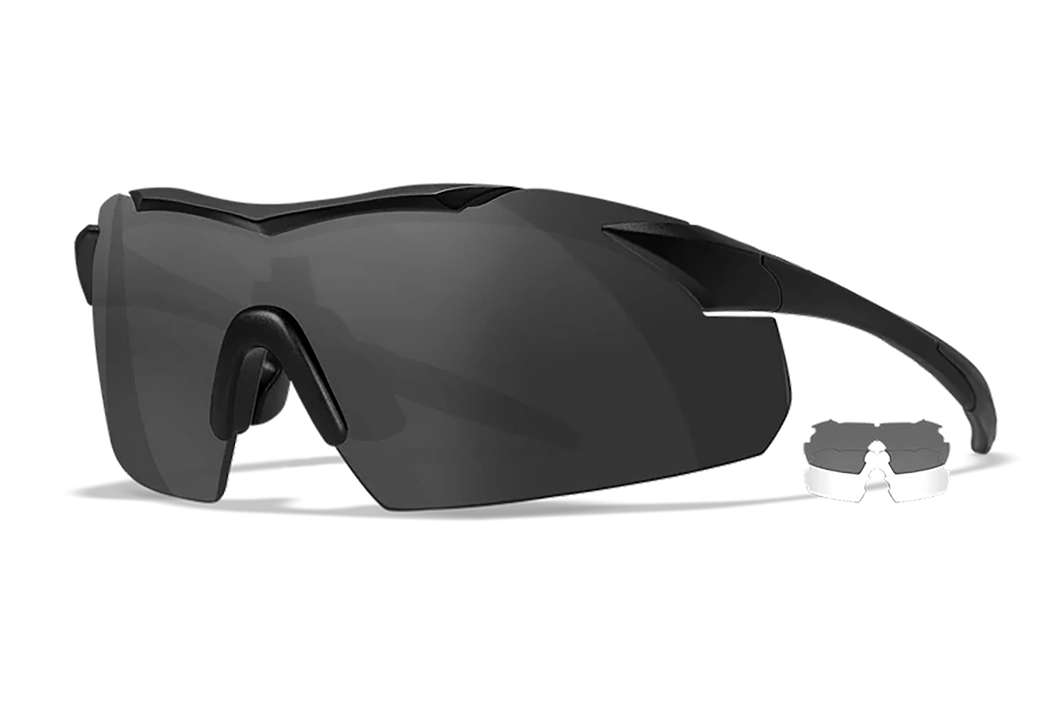 Wiley X 3501 Vapor Smoke Gray/Clear Lens Polycarbonate Matte Black Frame