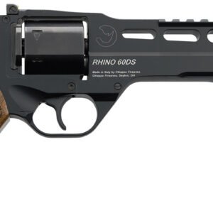 Chiappa Firearms CF340343 Rhino 60DS *CA Compliant 10mm Auto 6 Shot 6" Black Anodized Picatinny Rail/Vent Rib Barrel, Black Cylinder, Black Anodized Aluminum Frame w/Picatinny Rail, Walnut Grip
