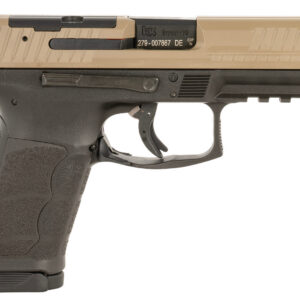 HK 81001196 VP9A1 Full Size 9mm Luger 15+1 4.53" Barrel, Flat Dark Earth Steel Optic Ready/Serrated Slide, Brown Polymer Frame w/Picatinny Rail, Interchangeable Backstrap Grip, Ambidextrous