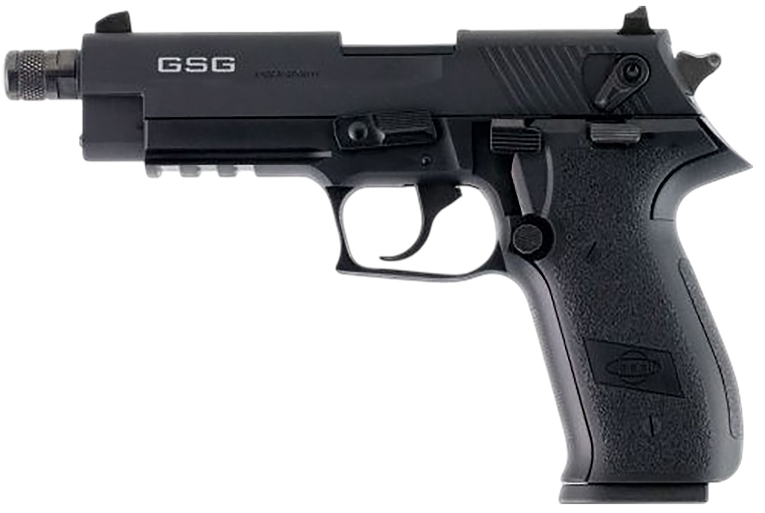 GSG GERG2213TFFA FireFly 22 LR 13+1 4.90" Black Threaded Barrel Black Aluminum Serrated Slide Black Aluminum Frame w/Picatinny Rail Textured Grip