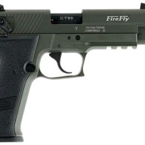 GSG GERG2213TFFGA FireFly 22 LR 13+1 4.90" Black Threaded Barrel, Green Aluminum Serrated Slide, Green Aluminum Frame w/Picatinny Rail, Textured Grip