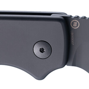 Hogue 64120 Ballista 3.50" Folding Tanto Part Serrated Black Cerakote 154CM SS Blade, Matte Black w/Fluted Texture Aluminum Handle