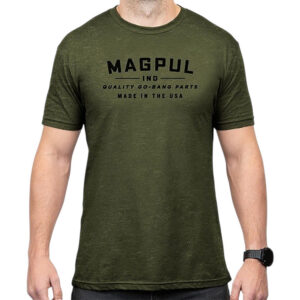 Magpul MAG1112-317 Go Bang Parts Olive Drab Heather Cotton/Polyester Short Sleeve Medium