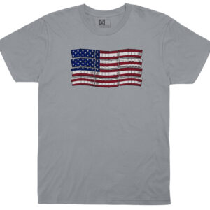 Magpul MAG1180-010 American Flag Charcoal Gray Cotton/Polyester Short Sleeve Small