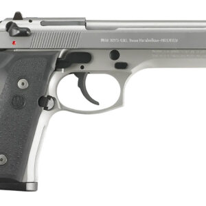 Beretta USA JS92F510 92FS Inox Full Size Frame 9mm Luger 10+1 4.90" Satin Steel Barrel, Satin Stainless Steel Serrated Slide, Satin Anodized Aluminum Frame, Black Stippled Rubber Grip
