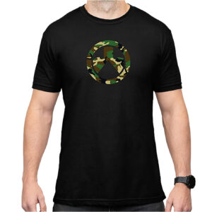 Magpul MAG1225-001-S Woodland Camo Black Cotton/Polyester Short Sleeve Small