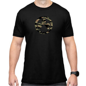 Magpul MAG1292-001-S Tiger Stripe Icon Black Cotton/Polyester Short Sleeve Small