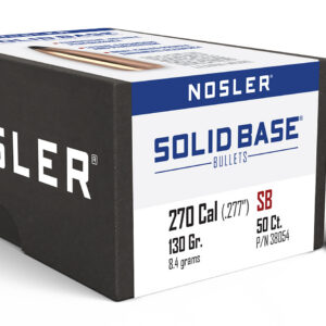 Nosler 38054 Solid Base 270Cal 130gr Soft Point 50CT