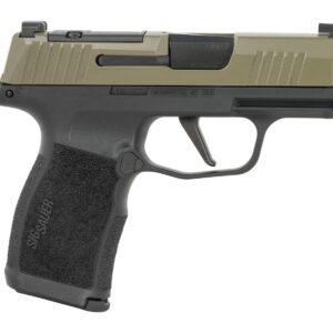 Sig Sauer 365X9GXR3P P365X Micro-Compact 9mm Luger 12+1 3.10" Black Moss Green Stainless Steel Optic Ready/Serrated Slide, Black Stainless Steel Frame w/Accessory Rail, Textured Grip, RMSc Footprint
