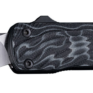 Hogue 34879 Counterstrike  3.35" OTF Drop Point Plain Stone Tumbled CPM 20V SS Blade, G-Mascus Black Aluminum/G10 Handle