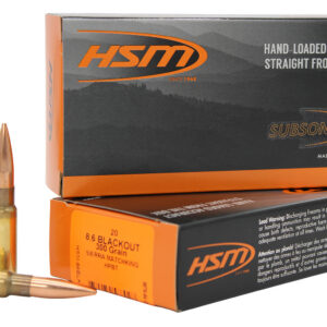 HSM 86BLK1N 8.6Blackout 300gr Hollow Point Boat Tail 20 Per Box/25 Case
