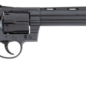 Colt Mfg ANACONDABP8WTS Anaconda Large 44 Mag 6 Shot 8" Blued Vent Rib Barrel, Cylinder, Drilled & Tapped Steel Frame, Hogue Finger Grooved Grip, Exposed Hammer
