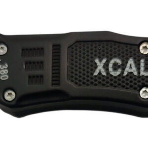 Xcaliber Knife Company 380 ACP Small 2.75" OTF Part Serrated Black 440C SS Blade, 3.91" Steel Handle