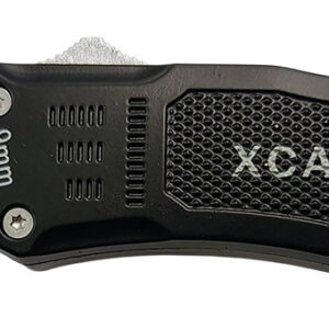 Xcaliber Knife Company 9mm Small 2.75" OTF Drop Point Black 440C SS Blade, 3.91" Steel Handle