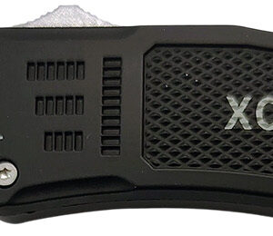 Xcaliber Knife Company 40 Cal Medium 3.25" OTF Tanto Part Serrated 440C SS Blade, 4.64" Steel Handle